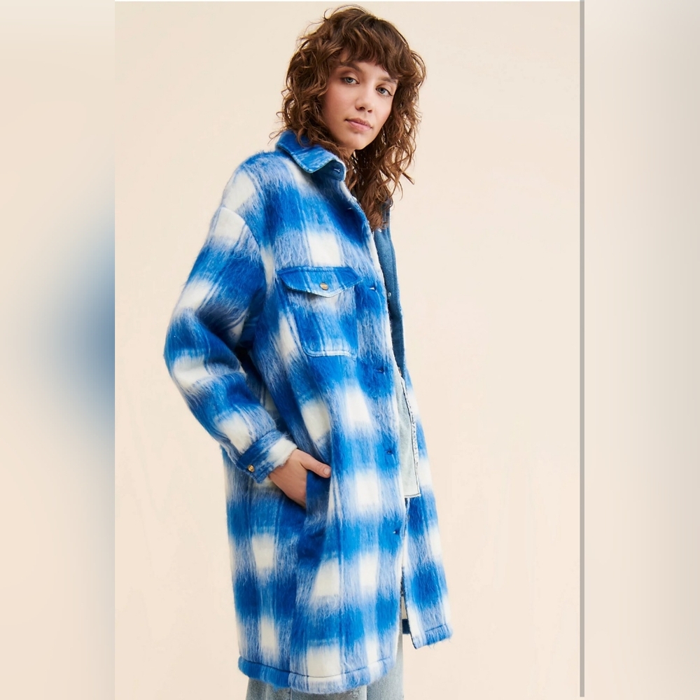 NEW Wrangler x Free People Plaid Jacket